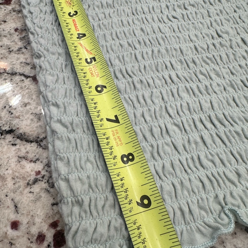 Hollister Light green Smocked Ruffle Strap Crop Tank - Picture 4 of 5